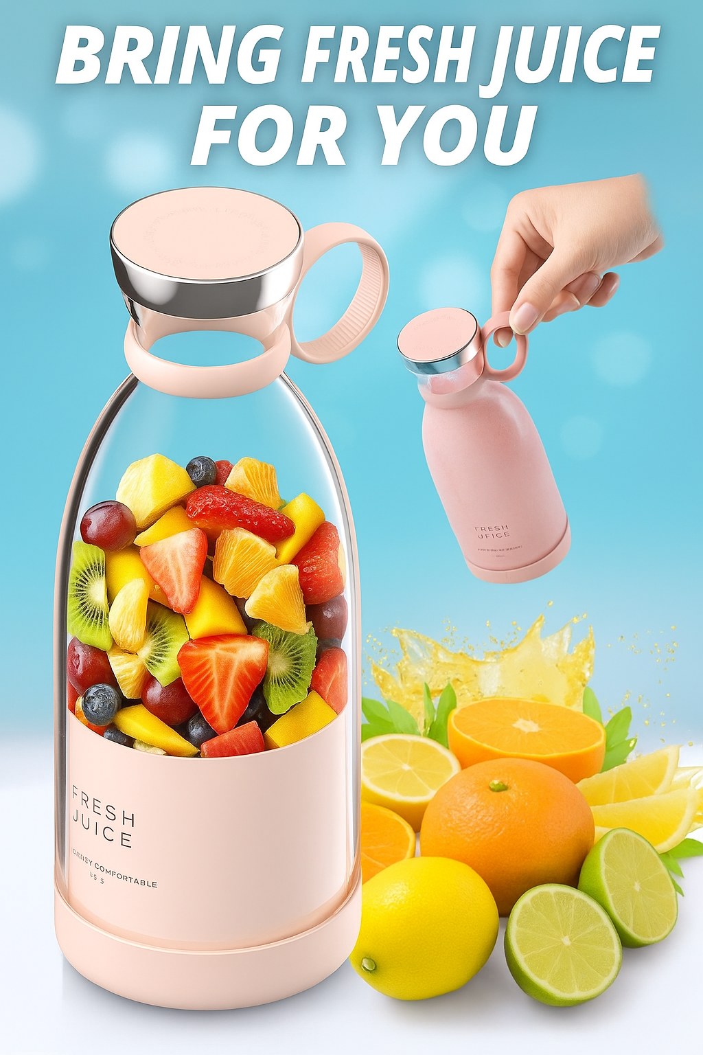 Electric Portable Mini Juicer Bottle