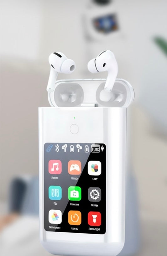 SmartPod Pro – 3-in-1 Wireless Earbuds with Touchscreen & Power Bank