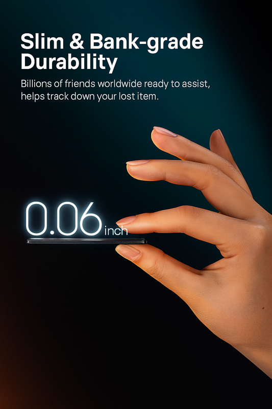 TrackMate Card-Never lose what matters. Introducing the ultra-slim GPS tracker — designed like an ATM card, it fits perfectly in your wallet, bag, or pocket.