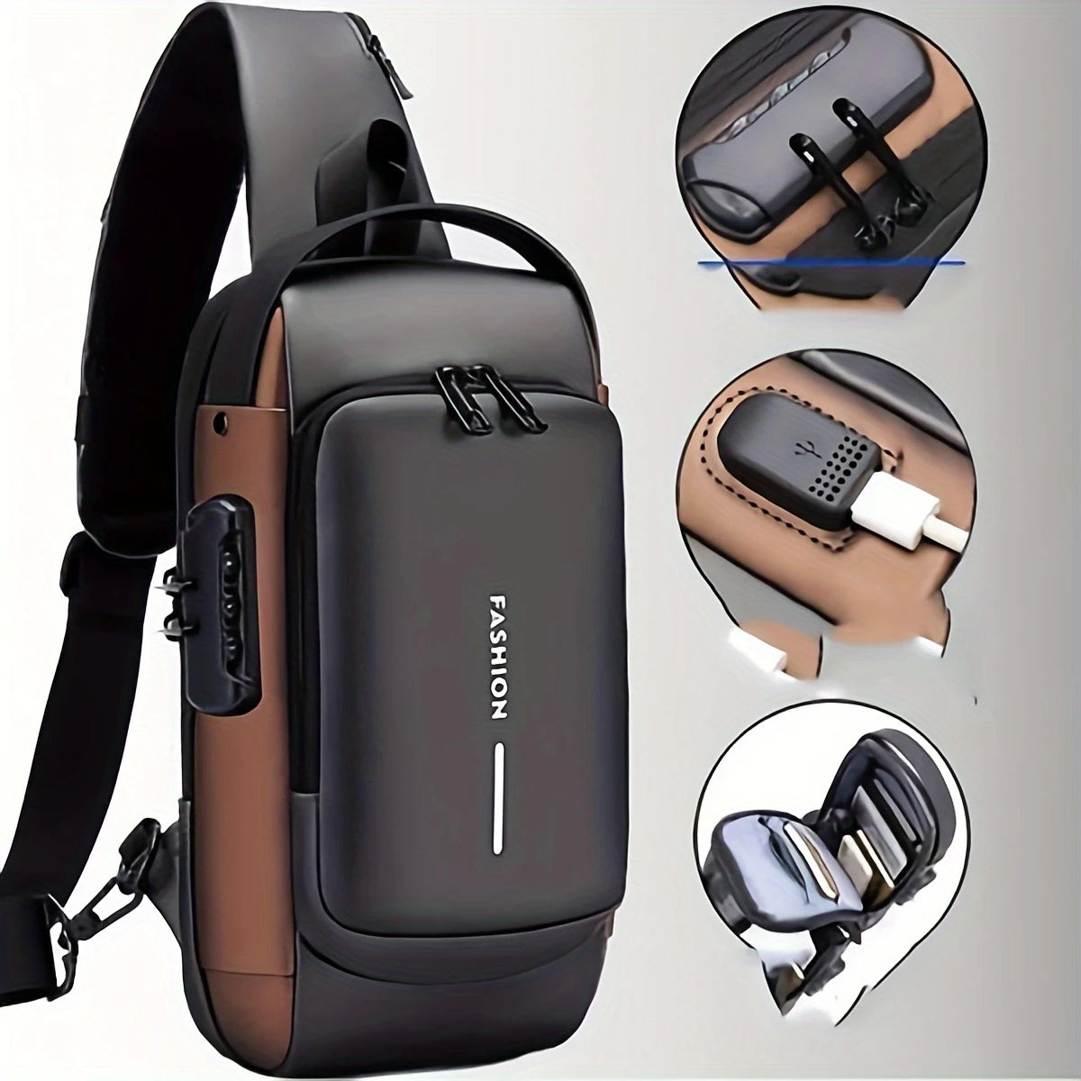 Anti-Theft Men's Sling Backpack